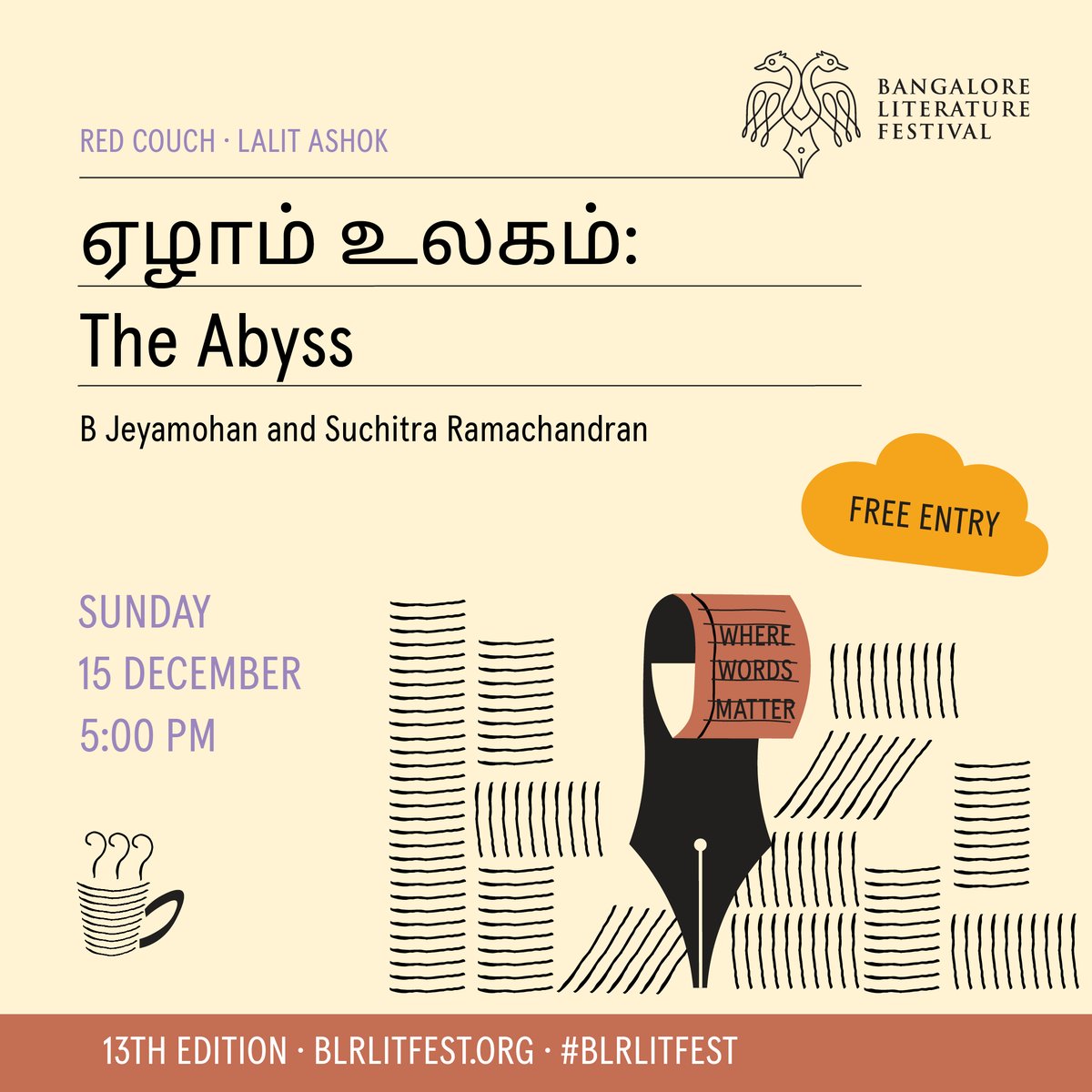 artisuch's tweet photo. I will be in conversation with Tamil and Malayalam writer Jeyamohan at the Bangalore Literature Festival this Sunday. There's never a dull moment when Je speaks. If you are going to be at the BLF, do consider dropping in. @BlrLitFest https://t.co/gUnp15mmCg