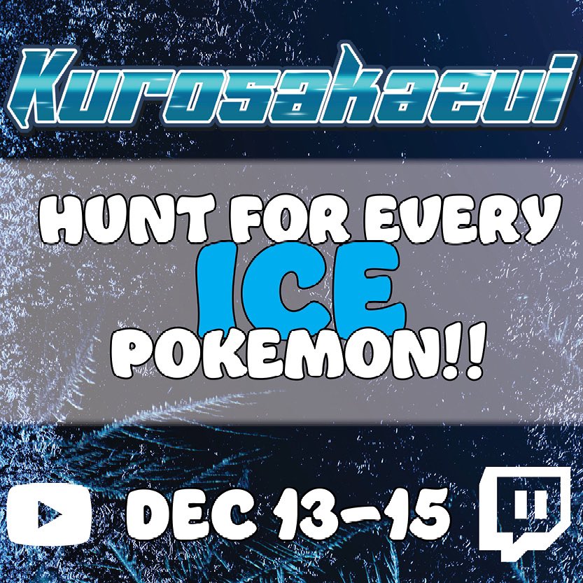 ShinyHunterKuro's tweet image. ITS GO TIME! Good Luck on all the great shiny pokemon! Use #IceWeekend so I can see all your amazing shinies and show them on stream!