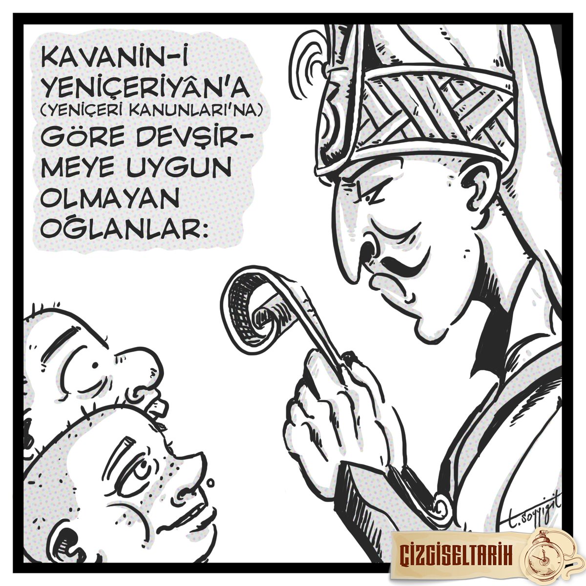 00-👦 Kavanin-i Yeniçeriyan'a Göre Devşirilmeye Uygun Olmayan Oğlanlar 

(Resimli Flood)

📜Kaynak: Kavanin-i Yeniçeriyan s. 13-15
✍️ Çiz: <a href="/cizgiseltarih/">çizgiseltarih</a>