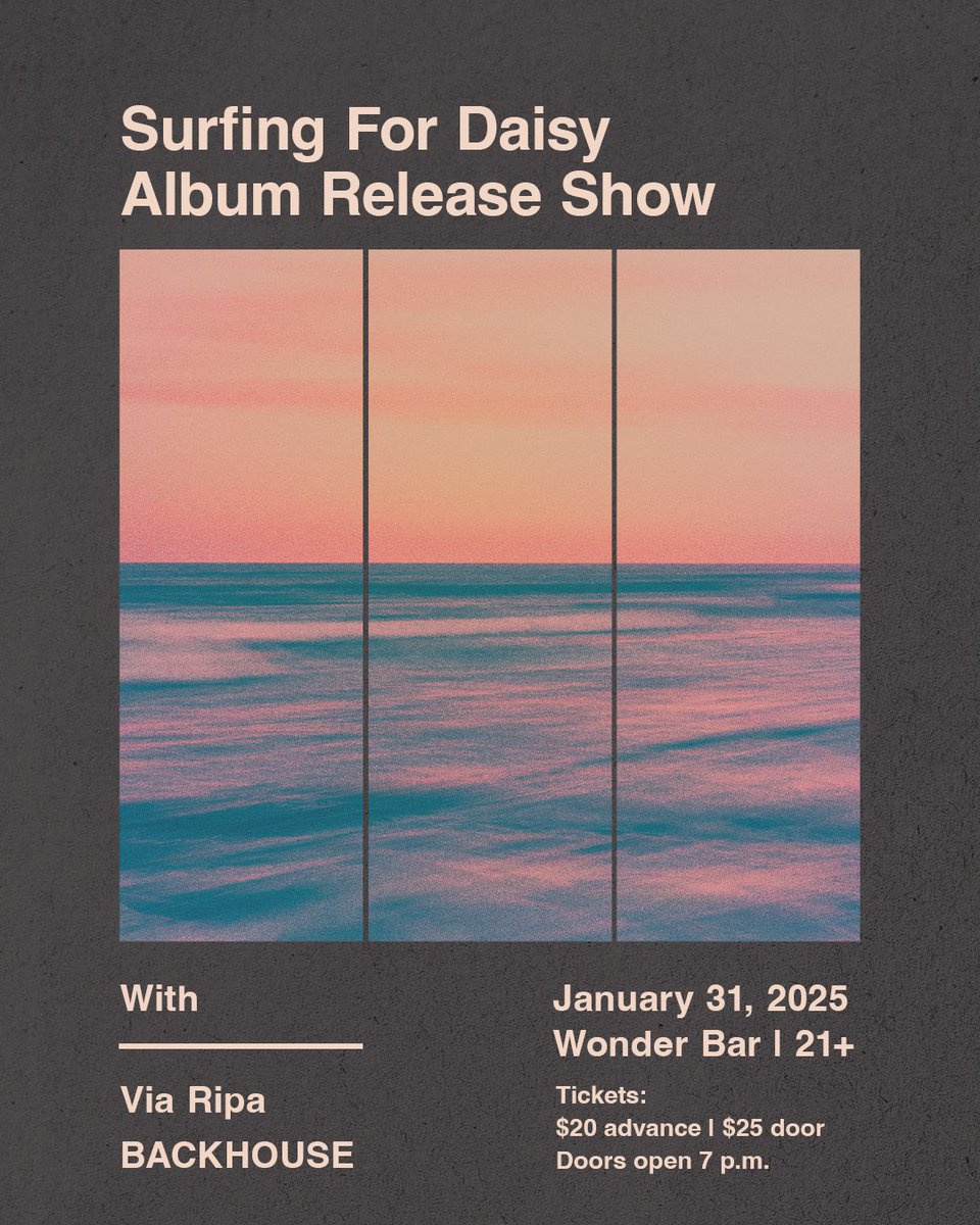 ALBUM RELEASE SHOW 1/31/25! Album drops one week before!