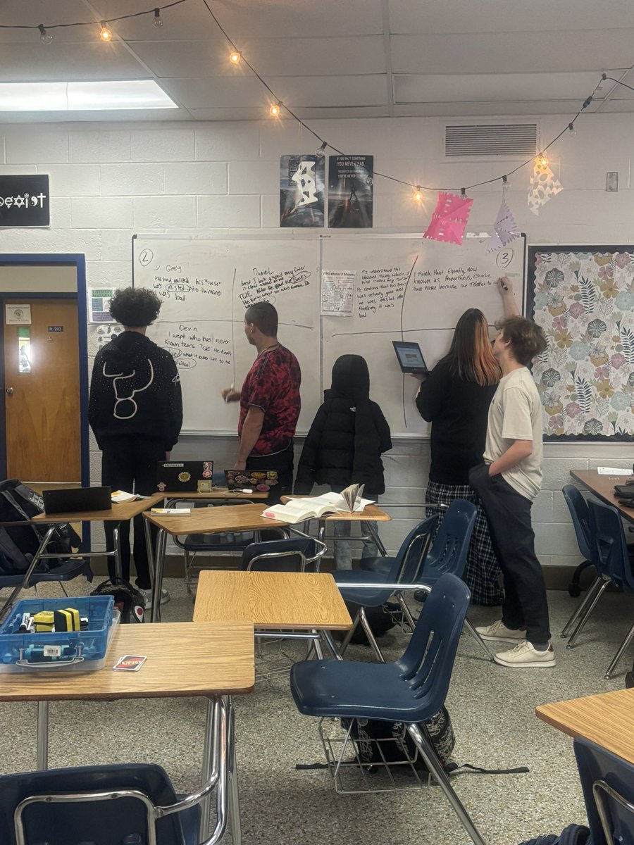 English 10 CRUSHED this BTC + theme statement activity. <a href="/LoydKHS/">lauren</a> and I couldn’t be more proud of the work they did today. <a href="/KHS_Chiefs/">Kempsville Chiefs</a> #chiefKHSpride