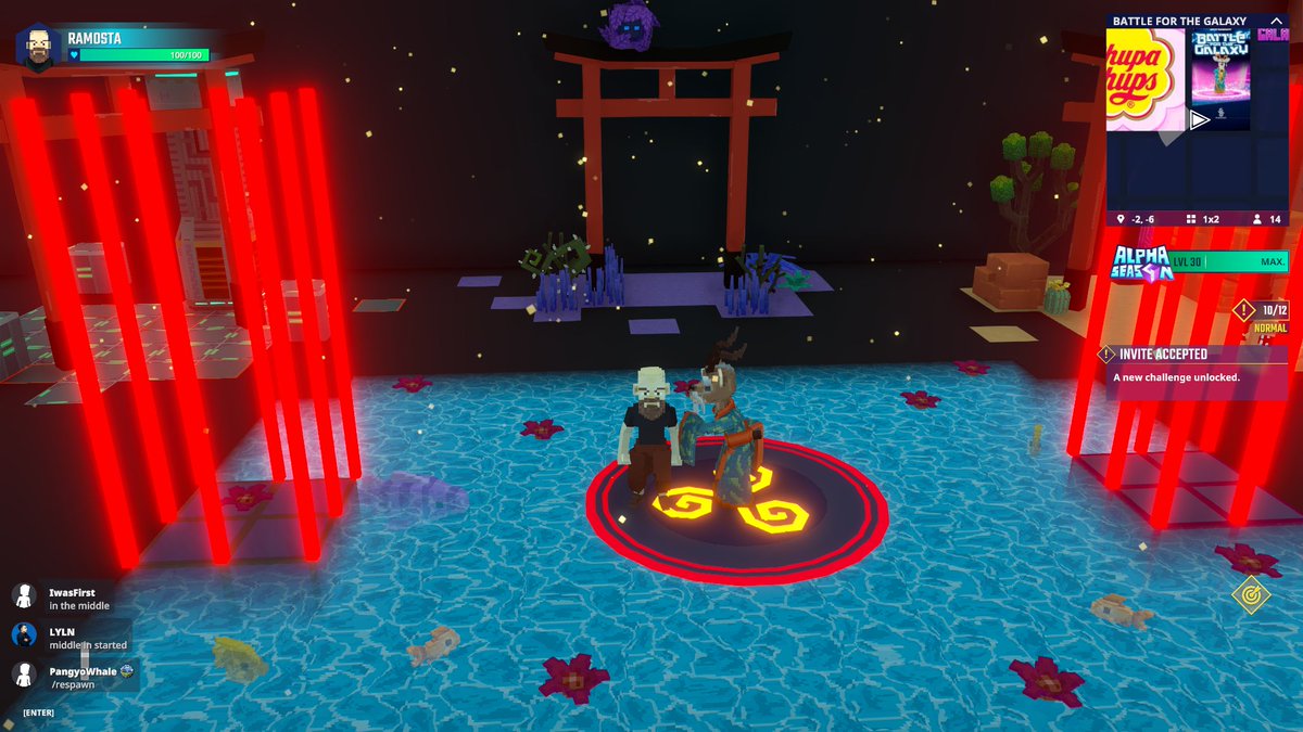 Ramo1283's tweet photo. Training at the Battle of Galaxy Dojo in @TheSandboxGame. Preparing to defend the universe, one punch at a time! 🥋🌌 @dancefightapp https://t.co/6xERhYIVmQ #TheSandbox #AlphaSeason4 #AS4SocialChallenge https://t.co/LF9TpeExSR