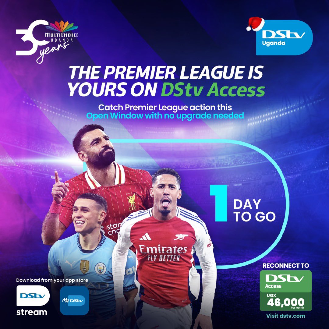 LordeRodo's tweet image. The #DStvOpenWeekend is here! 🔥⚽

Subscribe to DStv Access for just UGX 46,000 and catch all the EPL action, including the Manchester Derby this Sunday at 7:20 PM! 🏟️

Dial *206# or reconnect via MyDStv: mydstv-thiane.onelink.me/ivCe/ymt26dfk

#FootbALLonDStv 
#MCUat30