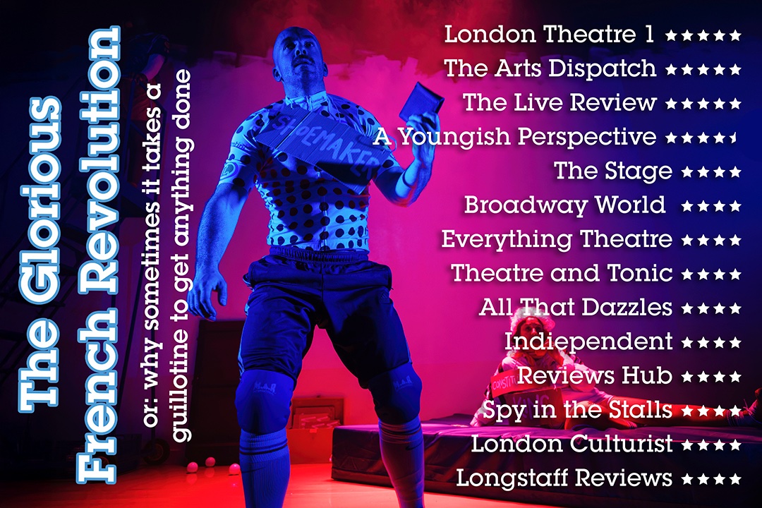 LAST THREE SHOWS OF THE GLORIOUS FRENCH REVOLUTION! There's still time to catch the show if you're quick. newdiorama.com/whats-on/the-g… Must end Saturday night