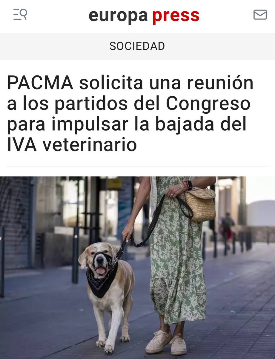 🏛Hemos solicitado una reunión a los principales partidos con representación en el Congreso para impulsar la bajada del IVA veterinario del 21% al 4%.

🐕Miles de familias viven con animales en casa, cuya salud no puede ser un lujo: ¡es una primera necesidad!🐈

#IVAVeterinario