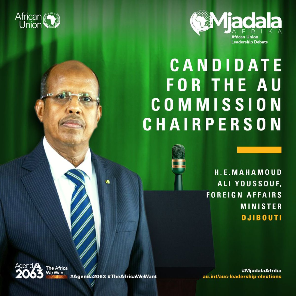 𝐌𝐚𝐡𝐚𝐦𝐨𝐮𝐝 𝐀𝐥𝐢 𝐘𝐨𝐮𝐬𝐬𝐨𝐮𝐟, for <a href="/_AfricanUnion/">African Union</a> chairmanship ✊. 

#MjadalaAfrika #Mahamoud4AUC