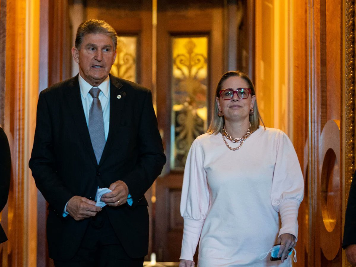 Joe Manchin and Kyrsten Sinema spent their final days in office selling out American workers to billionaires and giant corporations.

That's how they will be remembered. That will be their legacy.