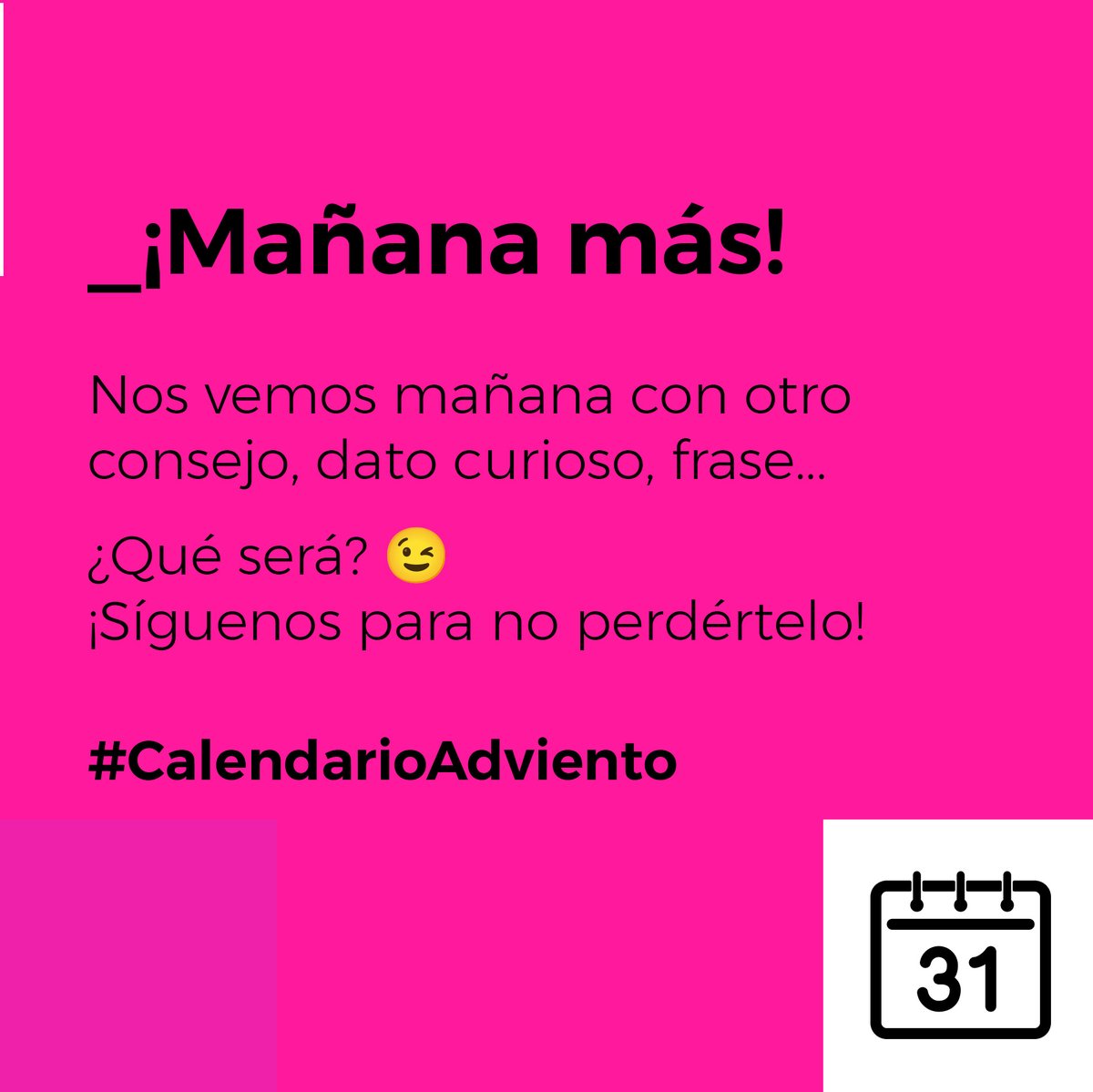 Hoy vamos con la versión digital de un famoso refrán.
Algo que afecta a toooodas las marcas.
¿No te lo crees? Pues mira...
👀 👀

Nos vemos mañana con otro consejo, dato curioso, frase...
¿Qué será?
¡Síguenos para no perdértelo!

#CalendarioAdviento
#CalendarioAdvientoMarketing