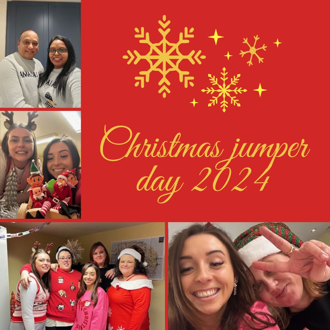 BluebirdNorwich's tweet photo. Yesterday we all embraced "Christmas Jumper day" and I'm sure our customers enjoyed seeing our carers in their Jolly Jumpers!!
Even some of our furry friends felt festive ! https://t.co/RTQlUPEzqb