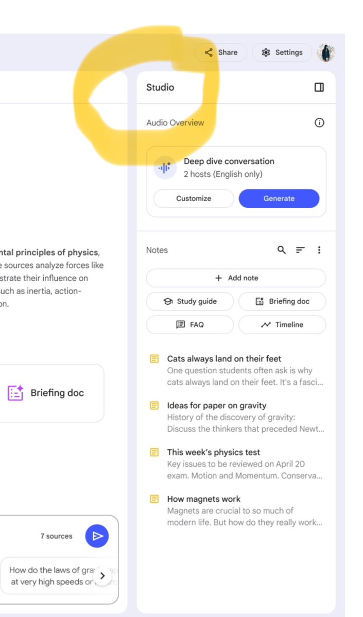 raizamrtn's tweet image. I’m so excited to see Studio finally launch! 🎨 

It’s the last chunk of what we dreamed of almost 2 years ago: a powerful surface that takes all the inputs that matter to you, a powerful AI-first editor, and a seamless way to create source-grounded, novel outputs that…