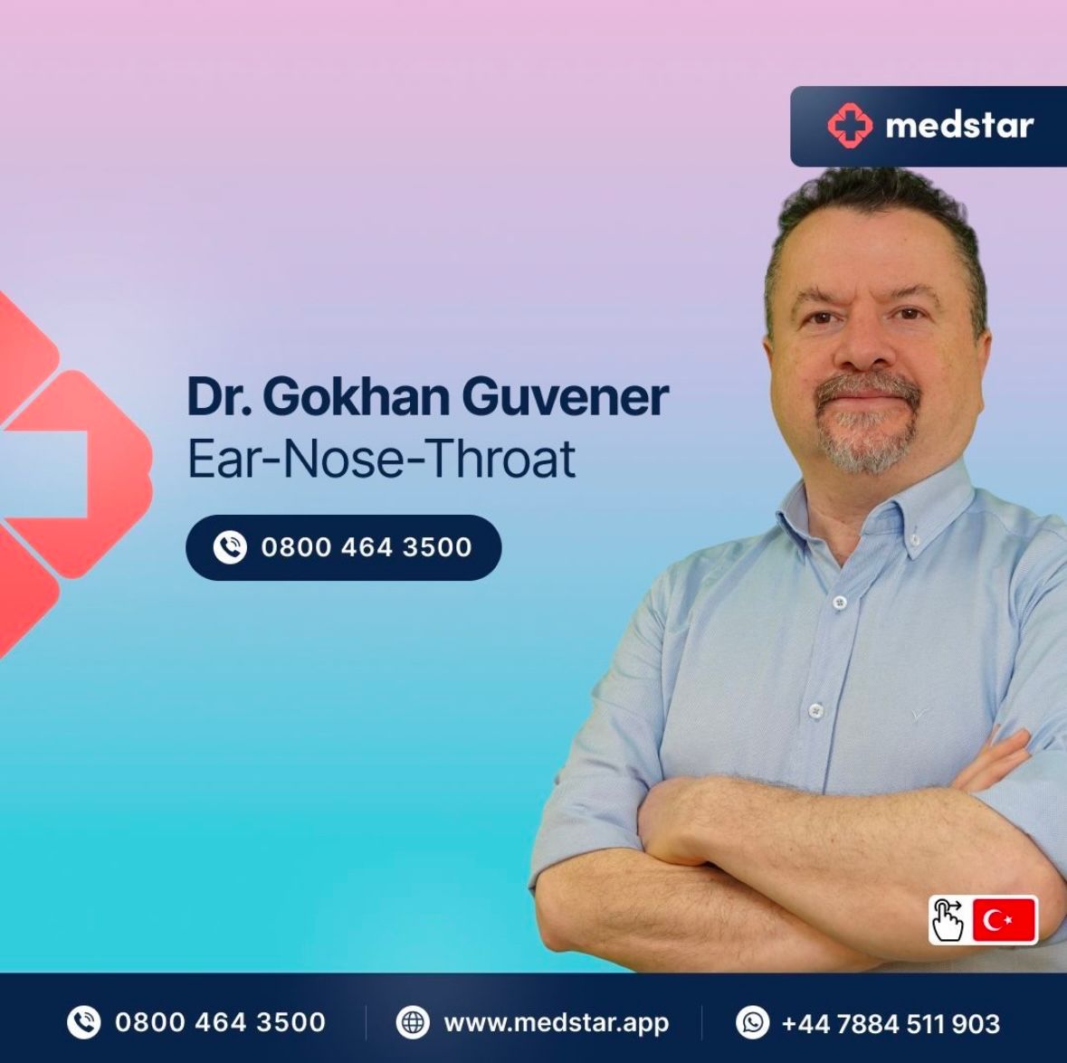 AppMedstar's tweet photo. Common ENT conditions treated by Medstar Clinic include ear conditions, tonsilitis, snoring and sleep apnoea and many more. 
Book your appointment with our beloved specialist Dr. Gokhan Guvener. 🩺

#Medstar #London #ENT #MedstarClinic https://t.co/7F5K8da5Hq