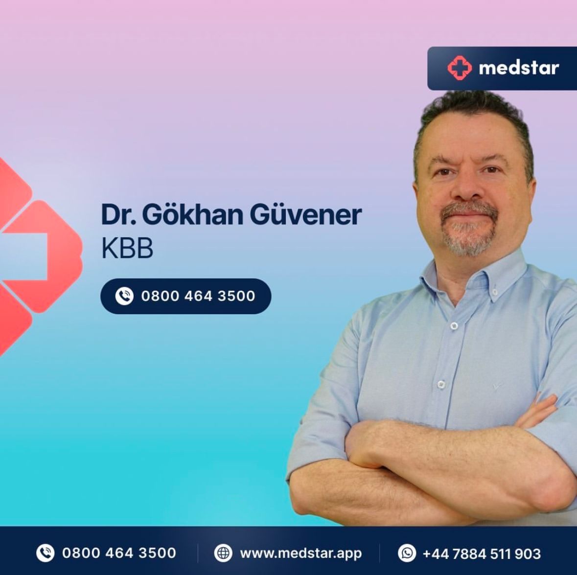 Common ENT conditions treated by Medstar Clinic include ear conditions, tonsilitis, snoring and sleep apnoea and many more. 
Book your appointment with our beloved specialist Dr. Gokhan Guvener. 🩺

#Medstar #London #ENT #MedstarClinic