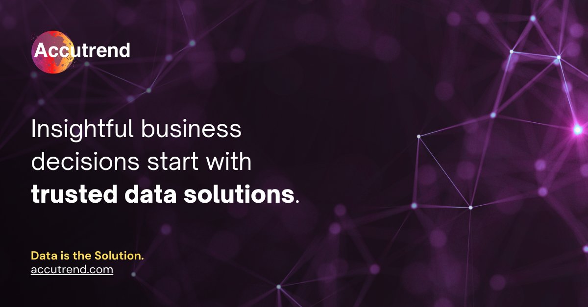 accutrend's tweet photo. Insightful business decisions start with trusted data solutions.

Data is the Solution. Learn more by connecting with Accutrend. 
#Accutrend #Data #BusinessSolutions https://t.co/UiqpRPxeim