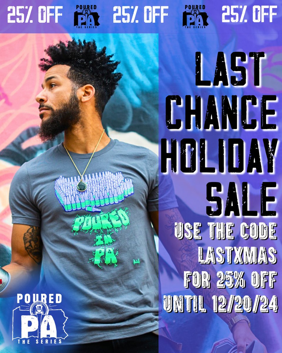 🎉 Don't miss our LAST CHANCE HOLIDAY SALE! 🎉

Holiday shopping just got easier—grab your favorite Poured in PA merch before it's too late! 🎁 Use code LASTXMAS at checkout for 25% OFF all merch in our online shop, now through 12/20/2024. 🍻#pouredinpa #craftbeer #sale