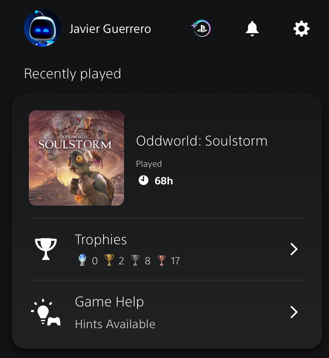 red_dev21's tweet photo. Has anyone platinum this game?! Jajajaja what a hard game, but beautiful…. I just love it @OddworldInc #oddwordsoulstorm #ps5 #GameAwards #GameAwards2024 #gamer https://t.co/npX621YlsZ
