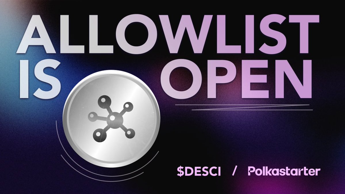 🎊 DeSci Agents IDO Allowlist is Open 🎊

Ready? One more IDO allowlist is now LIVE!

<a href="/DeSci_Agents/">SUI Desci Agents</a>:
▫️ FDV of just $2.4M
▫️ AI Agents for Longevity Science
▫️ DeSci &amp; AI Agents - 2 hottest narratives!
▫️ Powered by <a href="/SuiNetwork/">Sui</a>

Learn more &amp; APPLY NOW ⤵
polkastarter.com/projects/desci…