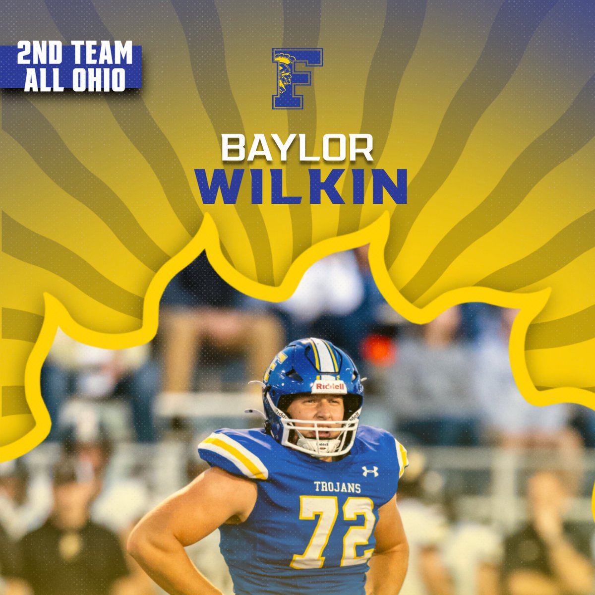 Big congratulations to Baylor Wilkin on earning Second Team All-Ohio honors for football! 🏈👏 Your determination and skill on the field have truly set you apart. Keep up the great work and continue to dominate! 💪 #AllOhio #NextLevel