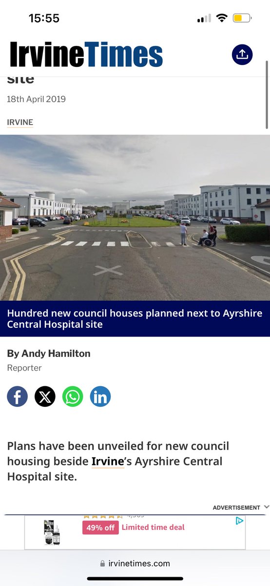 More than FIVE years after the then Labour Cabinet agreed to purchase the unused site from the NHS to build Council houses.