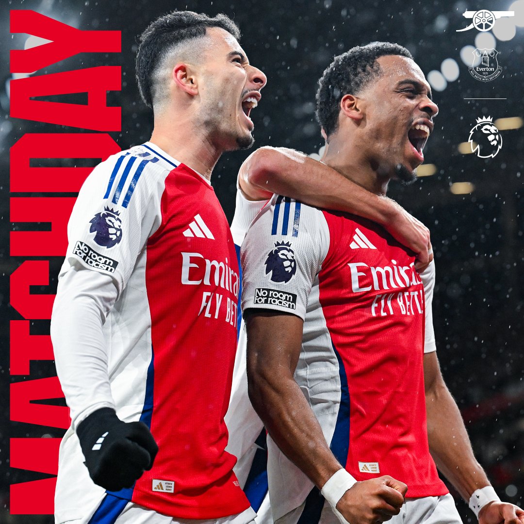 🔴 𝗠𝗔𝗧𝗖𝗛𝘿𝘼𝙔 ⚪️

🆚 Everton
🕒 3pm (UK)
🏆 Premier League
🏟 Emirates Stadium