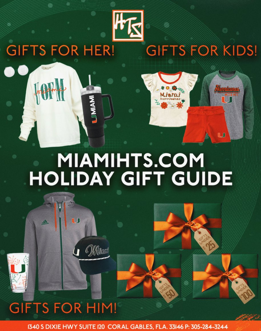 Holiday shopping made easy! Find the perfect gift for everyone on your list with @MiamiHTS. Explore their Holiday Gift Guide Here: 
bit.ly/4fZf7ED