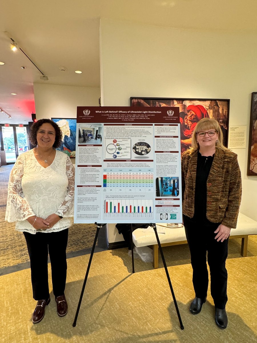llusph's tweet photo. Dr. Ryan Sinclair, LLU SPH students, and the LLUH Clinical Epidemiology team earned 3rd place at the Eisenhower Health Research Symposium for their poster, "What is Left Behind? Efficacy of Ultraviolet Light Disinfection."

Congrats for this recognition! 👏

#LLU #LLUSPH https://t.co/hdSnDv2wHz