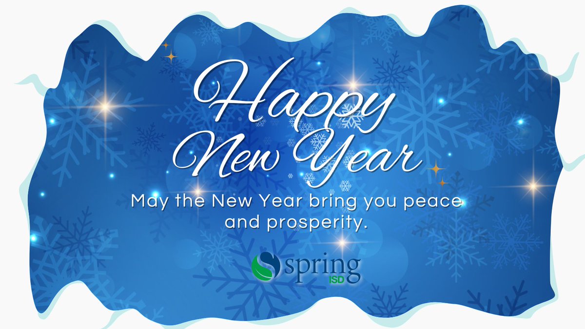 Spring ISD (@springisd) on Twitter photo Happy New Year, Spring ISD! Wishing you all a year filled with happiness, new beginnings, and success! 🌟🎉 Happy New Year, Spring ISD! Wishing you all a year filled with happiness, new beginnings, and success! 🌟🎉