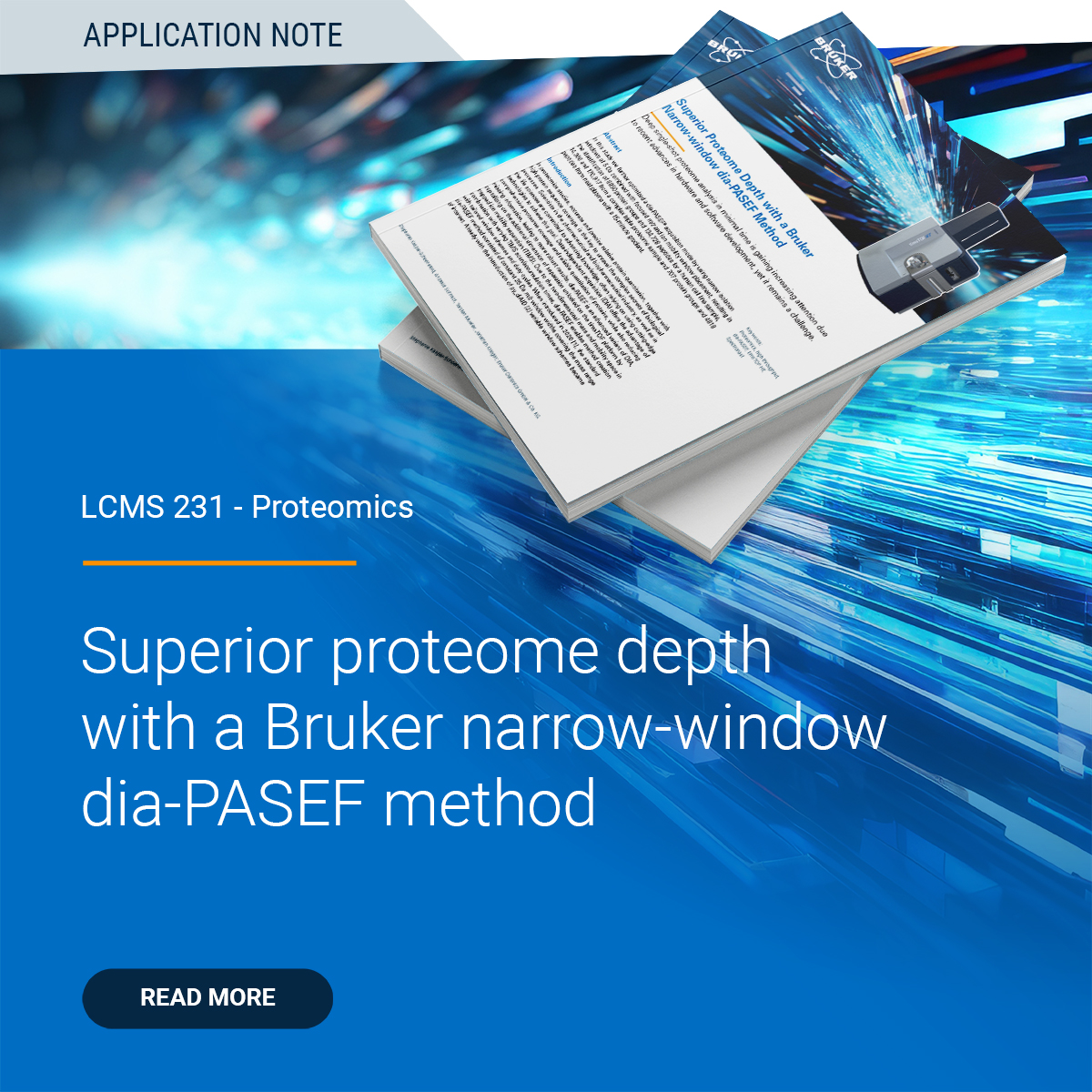 BrukerMassSpec's tweet image. Deep single-shot proteome analysis is gaining attention, yet significant challenges remain. Our app note shows how we optimized a dia-PASEF® acquisition mode using narrow isolation windows and ion mobility. Download it here: goto.bruker.com/4fbid7m
#proteomics #timsTOFHT
