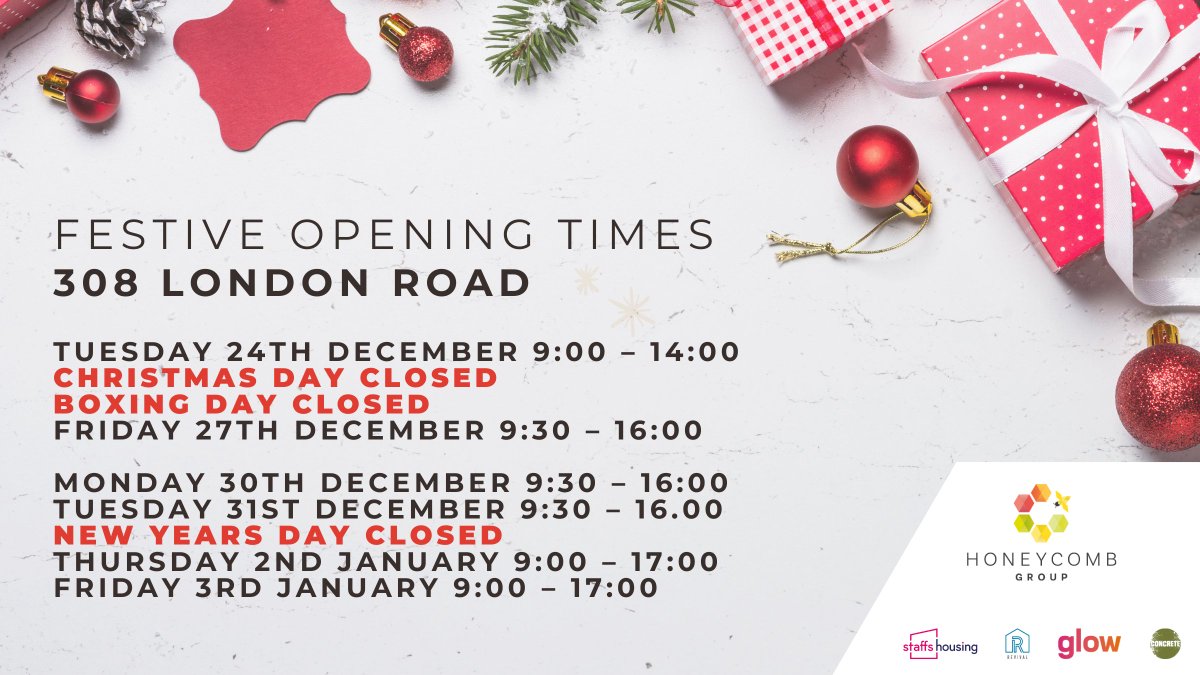 Need to get in touch with us over the festive period? Make sure to check out our festive opening times 🎄🕐