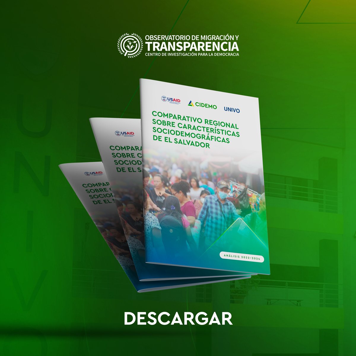 ElCidemo's tweet photo. 📊 ¡Disponible ahora! Análisis Regional sobre Migración y Transparencia 🌍

📘 El Observatorio de Migración y Transparencia de CIDEMO-UNIVO, presenta el informe: "Comparativo Regional sobre Características Sociodemográficas de El Salvador".

🔍 Este análisis abarca factores clave como pobreza, educación, empleo y migración irregular, con propuestas para la mejora de políticas públicas y reducción de desigualdades territoriales.

📥 Descarga el informe aquí: https://t.co/hQUC01MMxM

#MigraciónYTransparencia #CIDEMO #UNIVO #USAID #AnálisisRegional #TransformaciónSocial