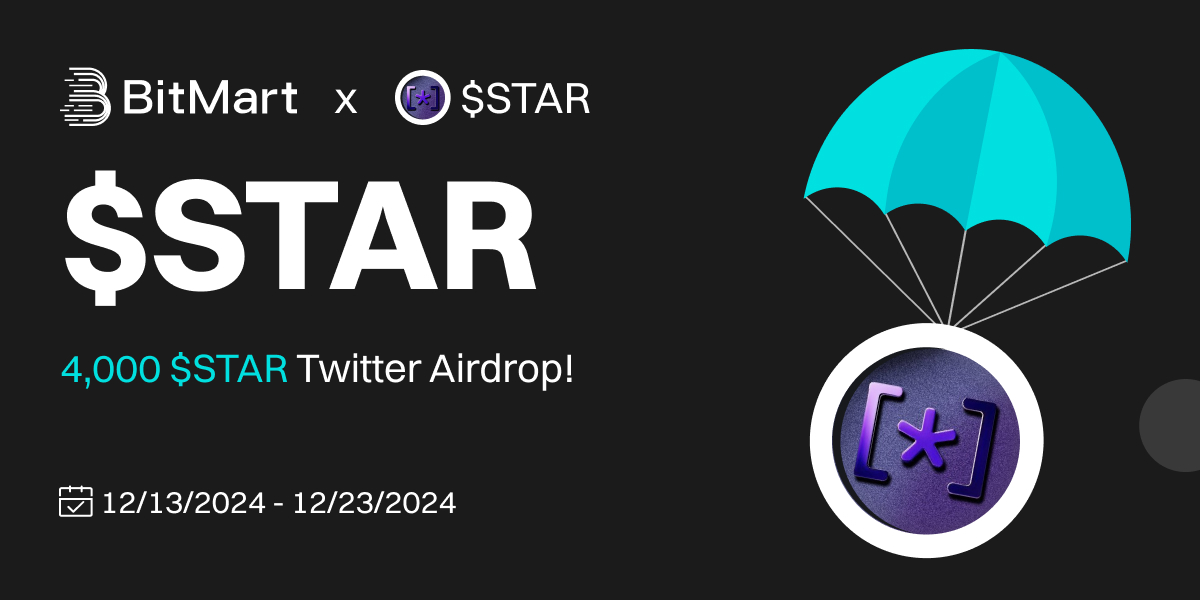 🌟 #BitMart X $STAR #Airdrop 🌟

1️⃣Follow <a href="/BitMartExchange/">BitMart</a> &amp; <a href="/sponstar_io/">Sponstar™ powered by Arbitrum</a>
2️⃣Join t.me/BitMartExchange &amp; t.me/sponstar
3️⃣RT &amp; Tag 3 frds &amp; Like
4️⃣Fill in forms.gle/SLSQ7cSkiAFKW5…

🎁 250 winners / 4,000 $STAR
Register 👉bitmart.com/invite/OPS/en-…