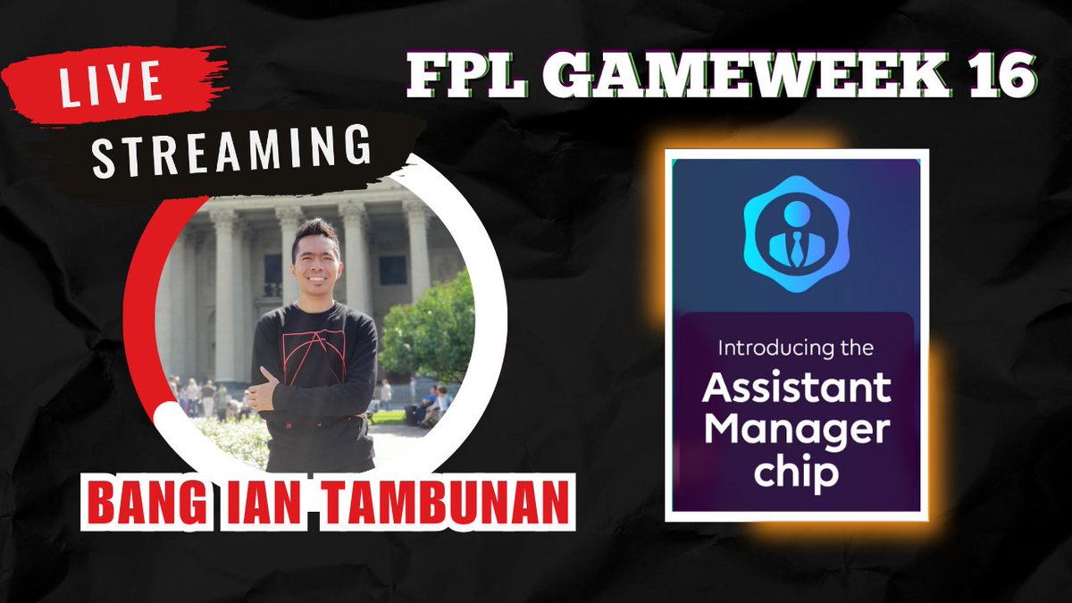 LIVE NOW - FPL Gameweek 16: Sambut Assistant Manager Chip🦹‍♂️ 

Yang panah merah yuk bangkit, tim panah hijau semoga terus melejit, sekarang saatnya kita merakit 😁

youtube.com/live/0avDtOr-h…

#FPL #KoFPLI #FPLIndonesia #FantasyPremierLeague #FPLCommunity