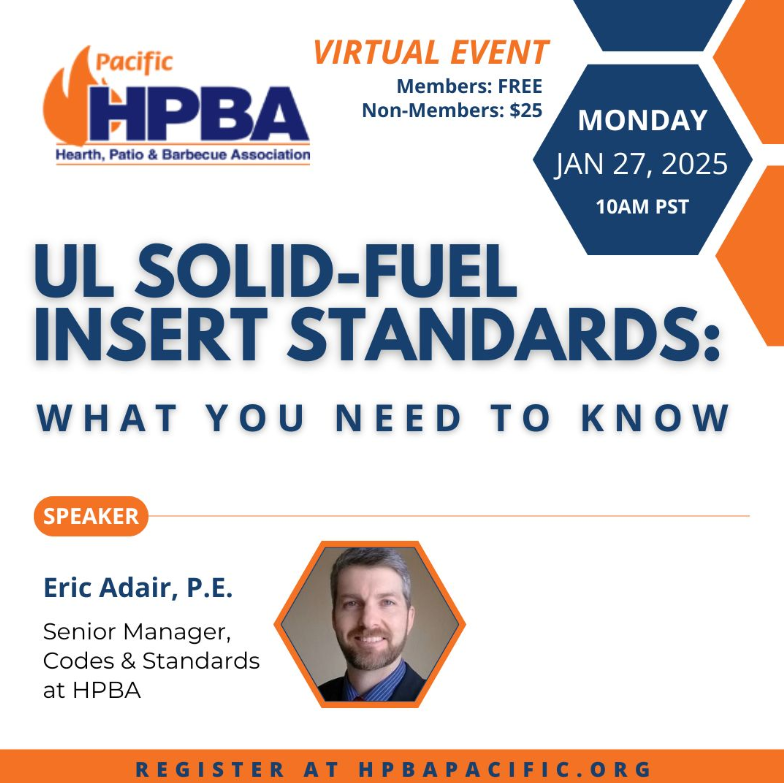 🔥Attention Installers and Retailers!🔥

Join us for an essential session on the new UL/ULC standards for solid-fuel inserts in masonry (UL/ULC 1390) and factory-built fireplaces (UL/ULC 1391).

📅 January 27, 2025, 10AM
🌐 Virtual
🔗 Register today! bit.ly/3VFHLmi