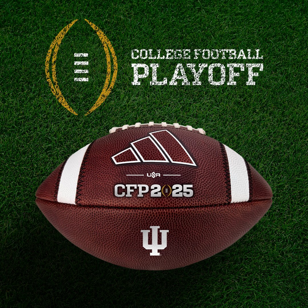 BigGameUSA's tweet photo. It’s pretty simple. Indiana wins. Google it. Grab your Authentic @indianafootball #CFBPlayoff Team Ball today! https://t.co/OobaZsdmXY. #GoIU #indianafootball #BigGame #CollegeFootball #CFP #CFP25 https://t.co/ozJg6P4JNm