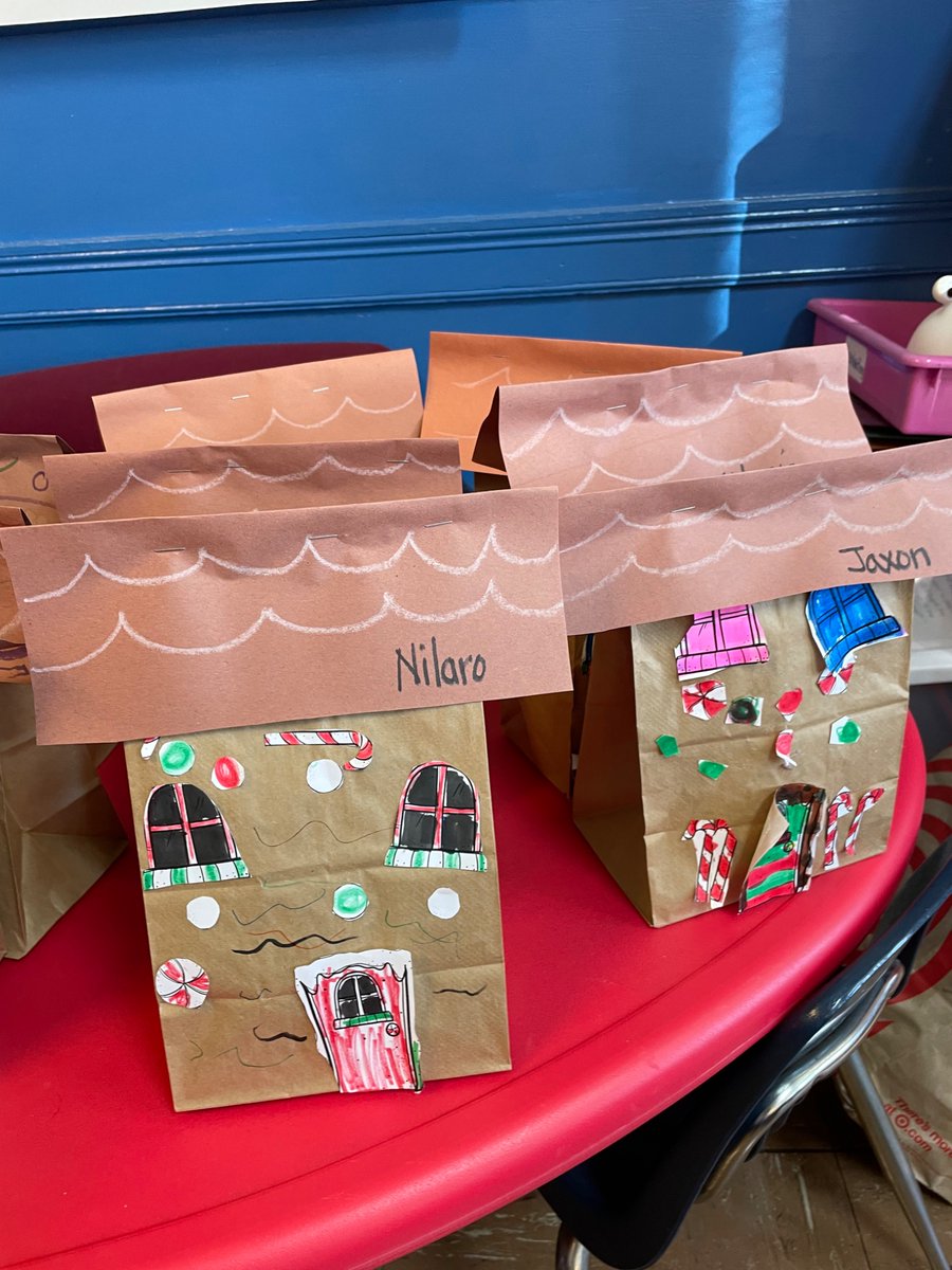 Bwatson_ics's tweet photo. As part of First Grade’s Fairy Tale Unit.. we made Gingerbread Houses! @icschool_online https://t.co/m2qeYK9nMw