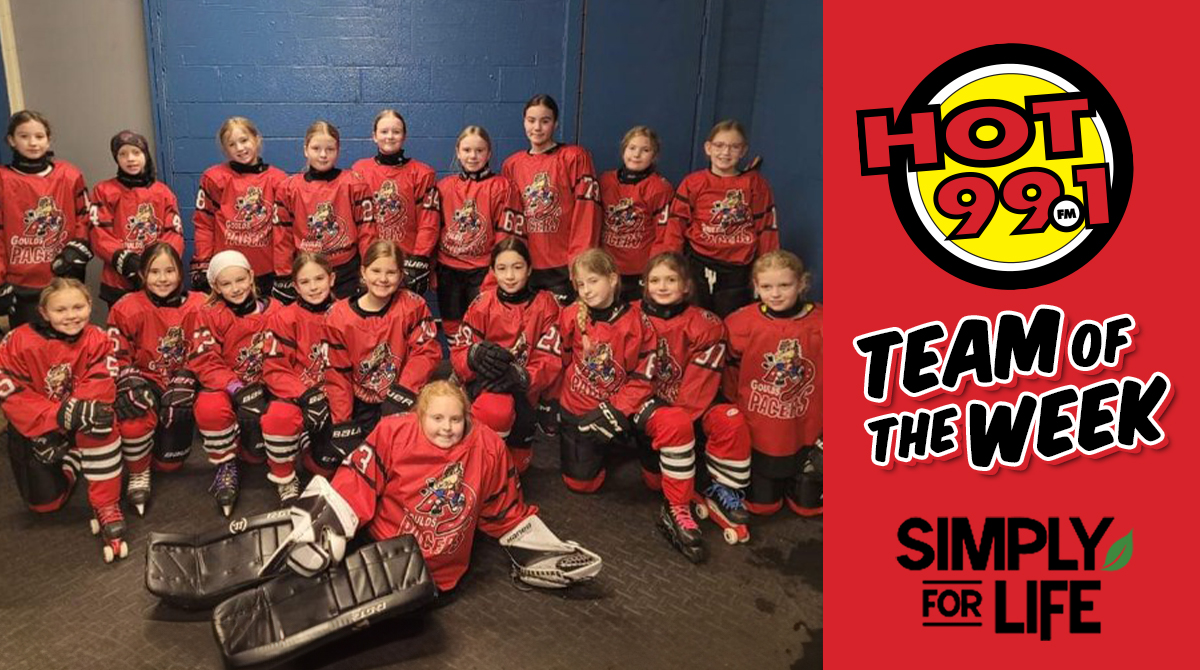 hot991fm's tweet photo. The U11B Female Goulds Pacers are winners on and off the ice! They're our  HOT Team of the Week! Enter your team at https://t.co/D8dPpLWRiy Weekly winners are entered to win free lunch  courtesy of Simply For Life #HOTTeamoftheWeek #Hot991fm https://t.co/DL5LPWggn1