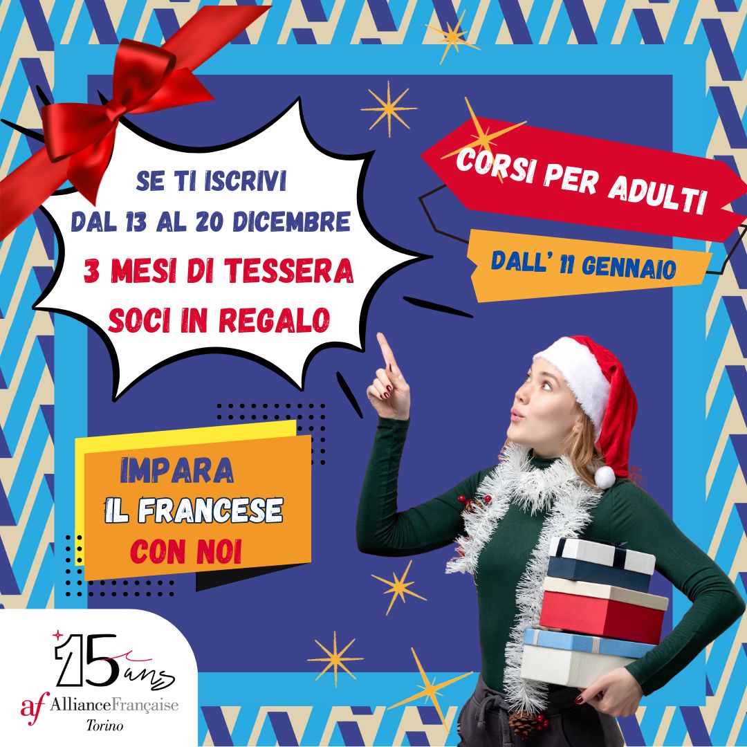 AF_Torino's tweet photo. 🎄 Natale si avvicina… e il regalo te lo facciamo noi!
🎁 13-20 dicembre 👉 Se ti iscrivi per la prima volta ai nostri corsi collettivi, ti regaliamo una TESSERA SOCI TRIMESTRALE! (E sì, è cumulabile con altre promozioni! ).
https://t.co/HR8tad6Dh1
📧  corsi@alliancefrto.it https://t.co/wtm9S9Vuxr
