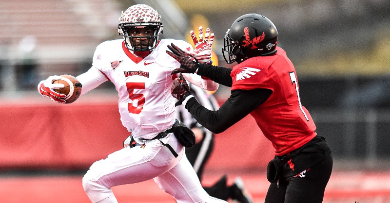 calstampeders's tweet photo. Ten years ago on this day, QB Tre Roberson and @RedbirdFB beat QB Vernon Adams Jr. and @EWUFootball 59-46 in the NCAA FCS championship quarterfinal.

@tre5_roberson reflects on the game ⤵️