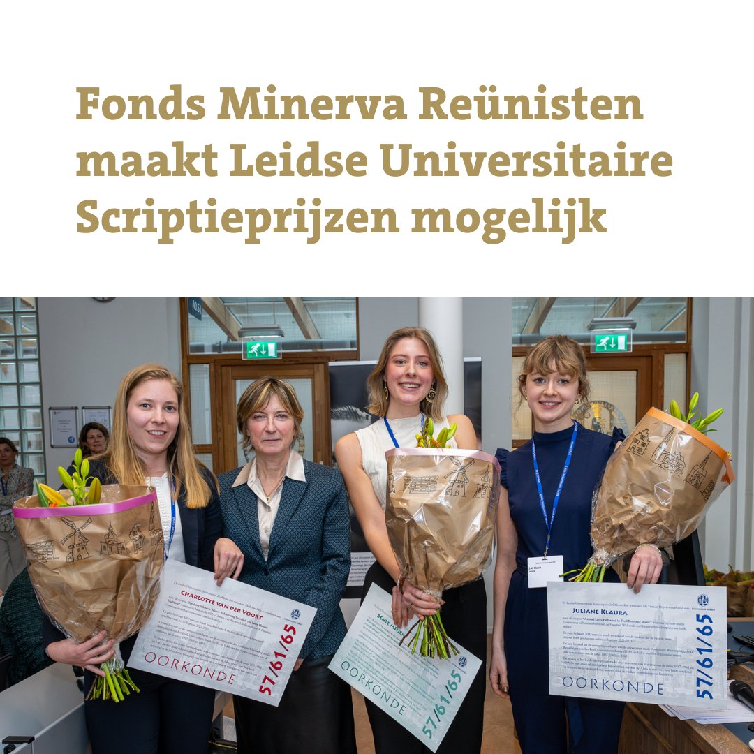 Reünisten van Minerva Jaar 1974 hebben samen €2.183,- ingezameld voor het Fonds Minerva Reünisten tijdens hun lustrum. Dit fonds op naam maakt de Leidse Universitaire Scriptieprijzen mogelijk! Draag zelf ook bij via webformulierenuniversiteitleiden.nl/donatie/#/nl/w…