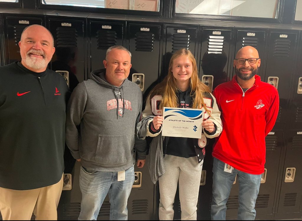 CherokeeAD's tweet photo. Congratulations to @elizabethh.wallerr of @chs_7on7 who was named Cherokee County Athlete of the Month this morning! #WarriorsPride https://t.co/UdrFV6wI7X