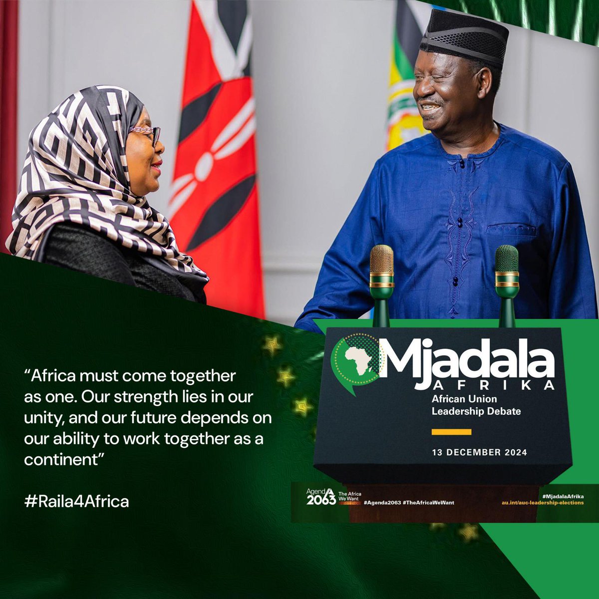 Raila Odinga understands that Africa’s strength lies in its unity. His bold leadership will foster regional integration, trade, and economic empowerment for all. The AU needs him. 🌍 #Raila4Africa #RailaOdinga4AUC