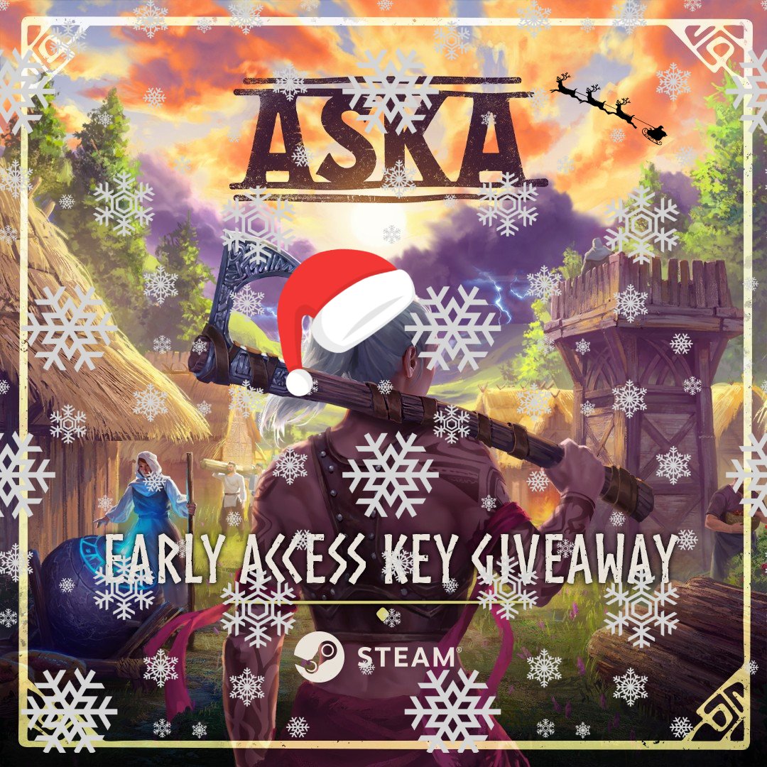 ASKAthegame's tweet image. ❄️VikingClaus is here for a festive giveaway! ❄️
To spread some festive cheer this December, we’re hosting a week long giveaway across all of our social platforms &amp;amp; discord for ASKA!
To enter here:
🎄Follow our page
🎄Like &amp;amp; repost
🎄Comment with a festive GIF

#playaska