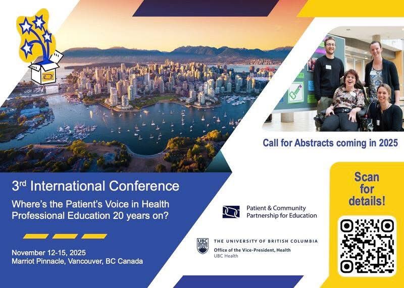 🌟 Health &amp; Social Care Education Conference 🌟

📣 Call for Papers OPEN – Share insights on #PPI.

💡 Join us to amplify #authentic patient voices in education.

⏰ More info: wtpv2025.com
<a href="/UBC/">University of British Columbia</a> partner of #pulpit 
<a href="/ccklineubc/">Cathy Kline</a> <a href="/BosveldMatthijs/">Matthijs Bosveld</a> <a href="/pedromorgado/">Pedro Morgado</a>