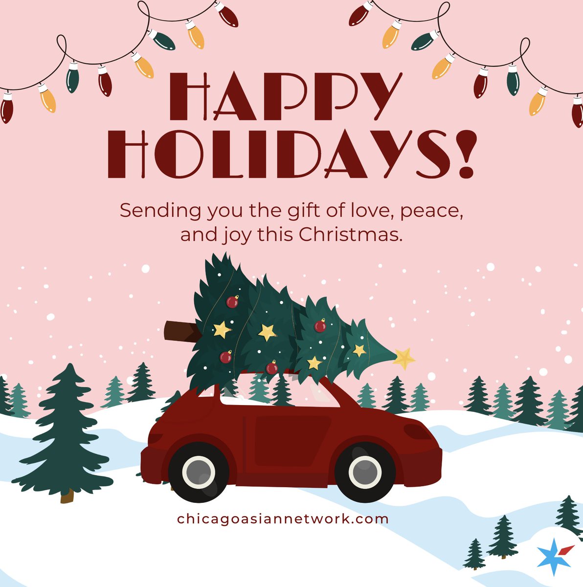 Happy Holidays from the Chicago Asian Network!  Grateful for our vibrant community, we wish you peace, love, and joy this season. Here’s to a bright New Year ahead! 🎁🎄 #ChicagoAsianNetwork