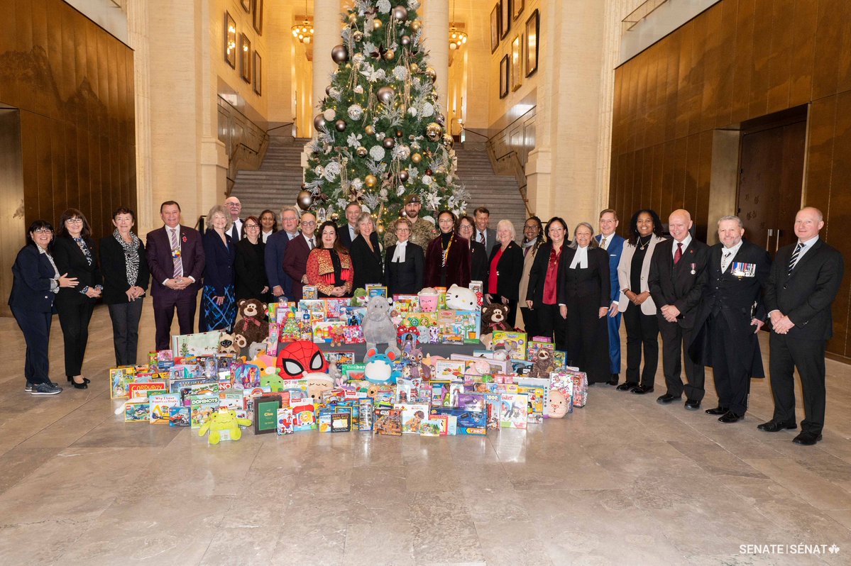 Senate of Canada (@senateca) on Twitter photo Senators came together to support #ToysForTotsCanada, organized by Senate Speaker, the Honourable <a href="/SenGagne/">Raymonde Gagné, C.M., O.M.</a>. Toys for Tots is an organization driven by the Canadian Armed Forces, local businesses and generous citizens who help provide toys to kids in need during the holiday Senators came together to support #ToysForTotsCanada, organized by Senate Speaker, the Honourable <a href="/SenGagne/">Raymonde Gagné, C.M., O.M.</a>. Toys for Tots is an organization driven by the Canadian Armed Forces, local businesses and generous citizens who help provide toys to kids in need during the holiday