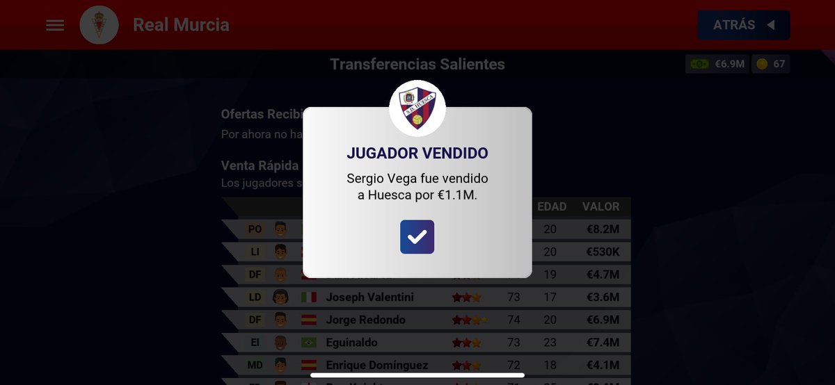 ModoCarrera1908's tweet photo. Mercado de Fichajes:
Ventas:
El canterano Sergio Vega se va al Huesca por 1.1M€
Gaizka Garcia se marcha al Albacete por 508k€
Fichajes:
Llega Jose Luis Giménez procedente del Almería por 870k€ https://t.co/cQ5ft75WUR