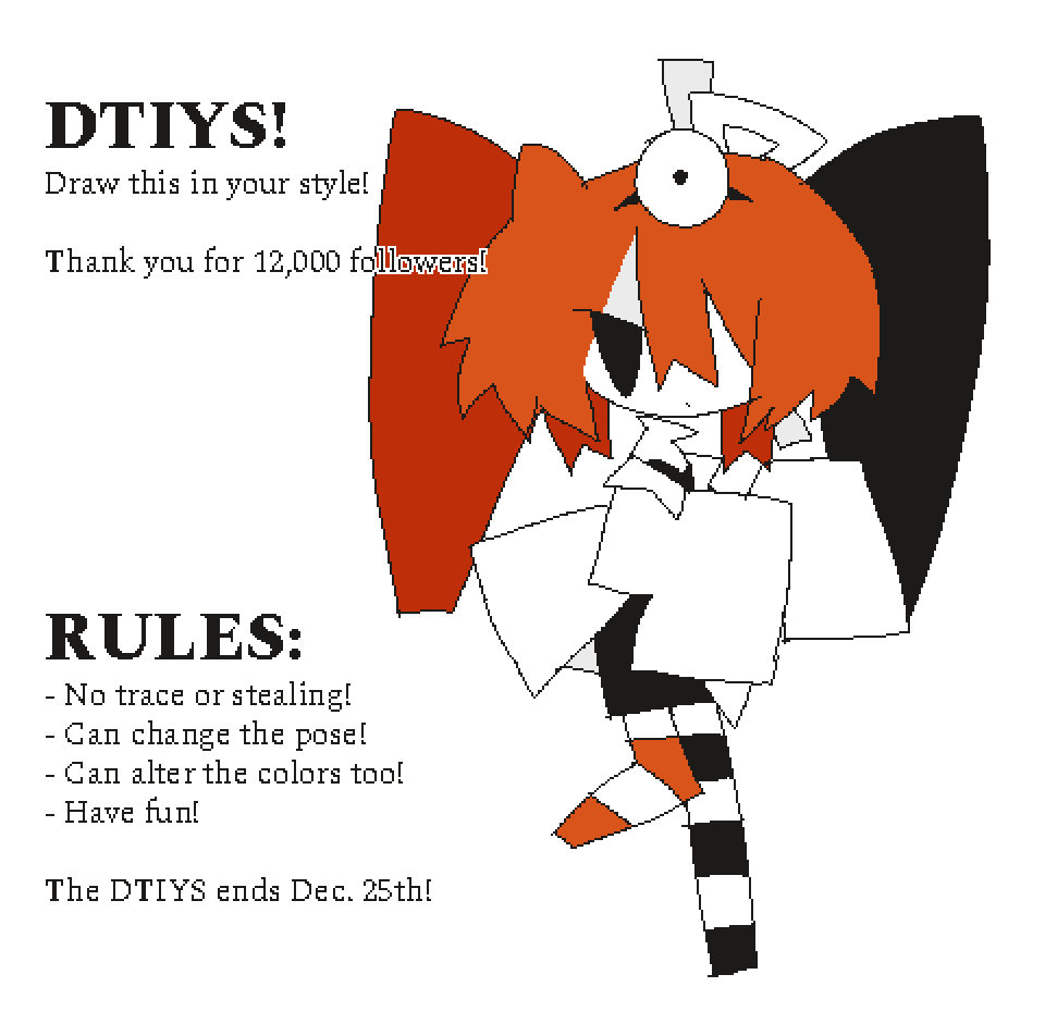 moe061104's tweet photo. I'm hosting a Draw This In Your Style! If you participate, please tag me! The DTIYS ends December 25th.
Thank you for 12,000+ followers! ❤️ https://t.co/UOn2ylyZ2Q