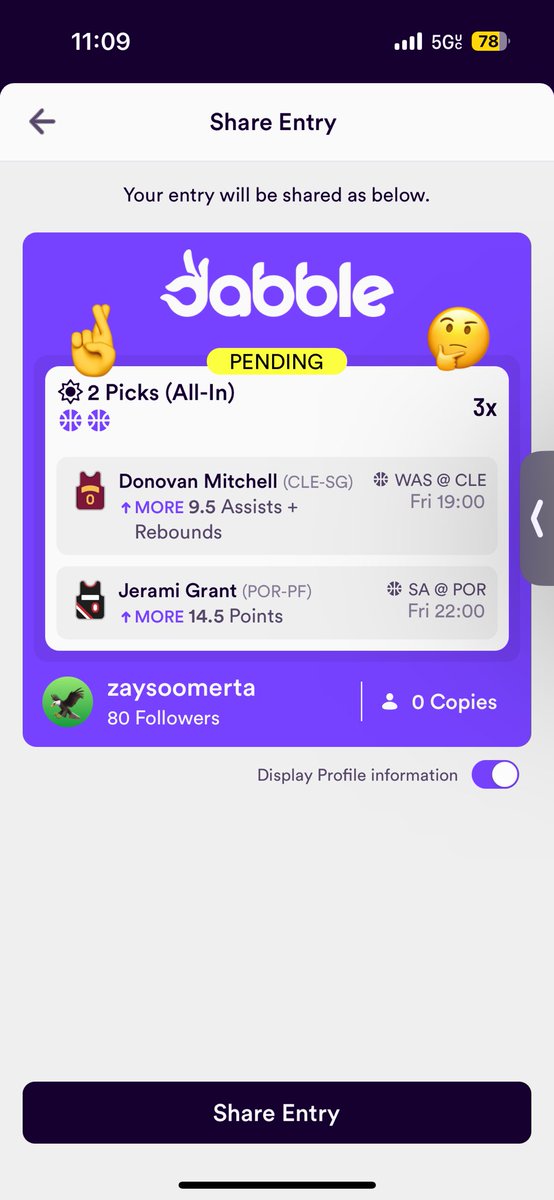 Don’t sleep on me #PrizePicksNBA #dabble