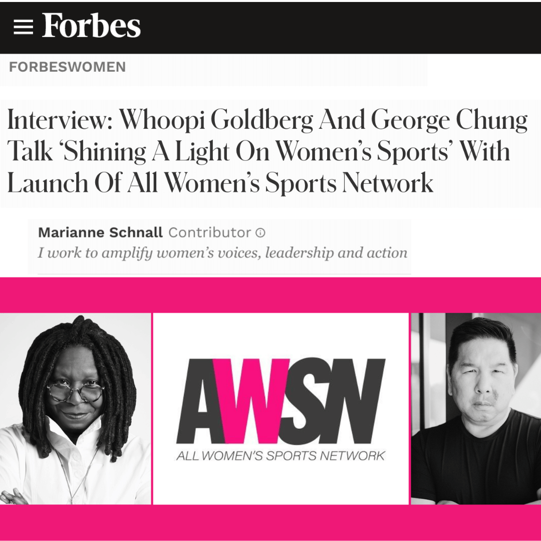 marianneschnall's tweet photo. In my latest piece, I had the chance to interview the incredible Whoopi Goldberg and George Chung about their recent launch of the first ever global network dedicated exclusively to women’s sports:  All Women’s Sports Network (@awsntv) https://t.co/fbURRA1daa https://t.co/kqmCedcZvp