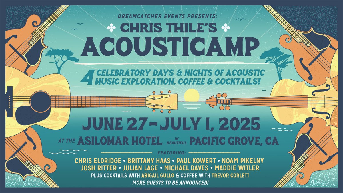 If you missed the news, Acousticamp is BACK for a third year. Join us for 4 celebratory days &amp; nights of acoustic music exploration, coffee and m/cocktails.

Registration is open right now. Find all the details at christhileacousticamp.com
-CT HQ