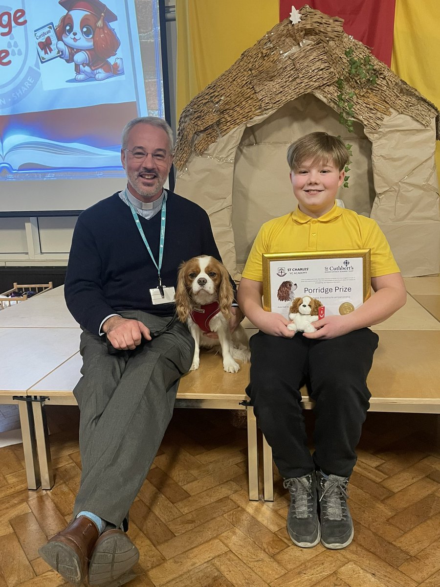 We are especially proud of our Porridge Prize winner who performed the most beautiful solo at our Carol Service this morning.